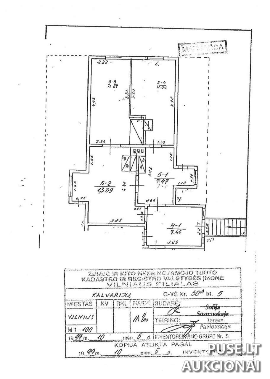 Butas Patalpos/Butai Kalvarijų g. 50A, 09304 Vilnius, Vilniaus m. sav. 1