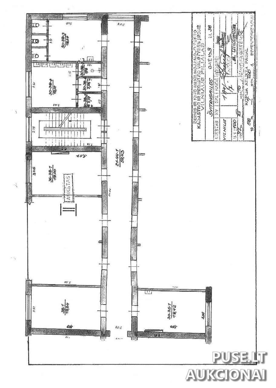 Kambarys Patalpos/Butai Švitrigailos g. 3, 03110 Vilnius, Vilniaus m. sav. 1