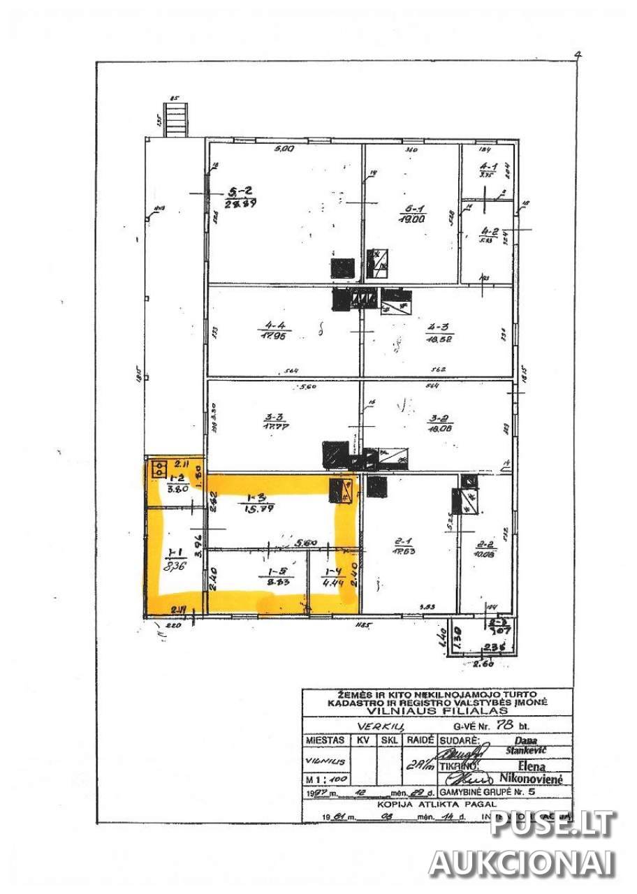 Butas Patalpos/Butai Verkių g. 78, 12201 Vilnius, Vilniaus m. sav. 1