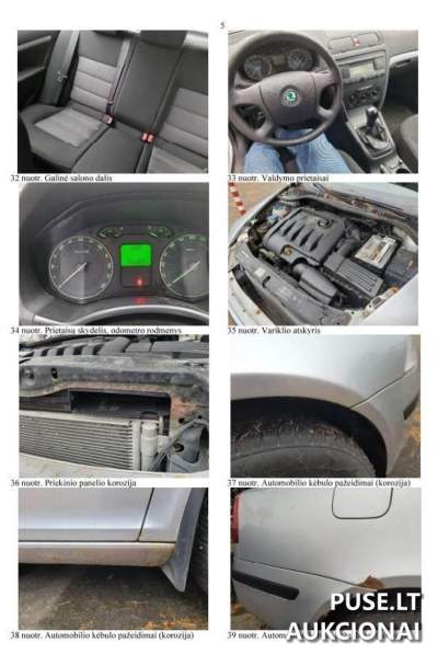 Dyzelinis Skoda Octavia automobilis, parduodamas aukcione Utenoje, pradinė kaina 770 EUR