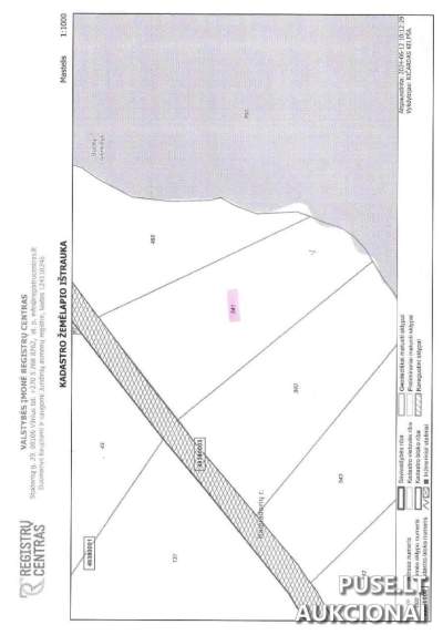 1/2 dalis 0.5150 ha žemės ūkio sklypo Kaišiadorių r. Juknonių k. pradinė kaina 2720 EUR