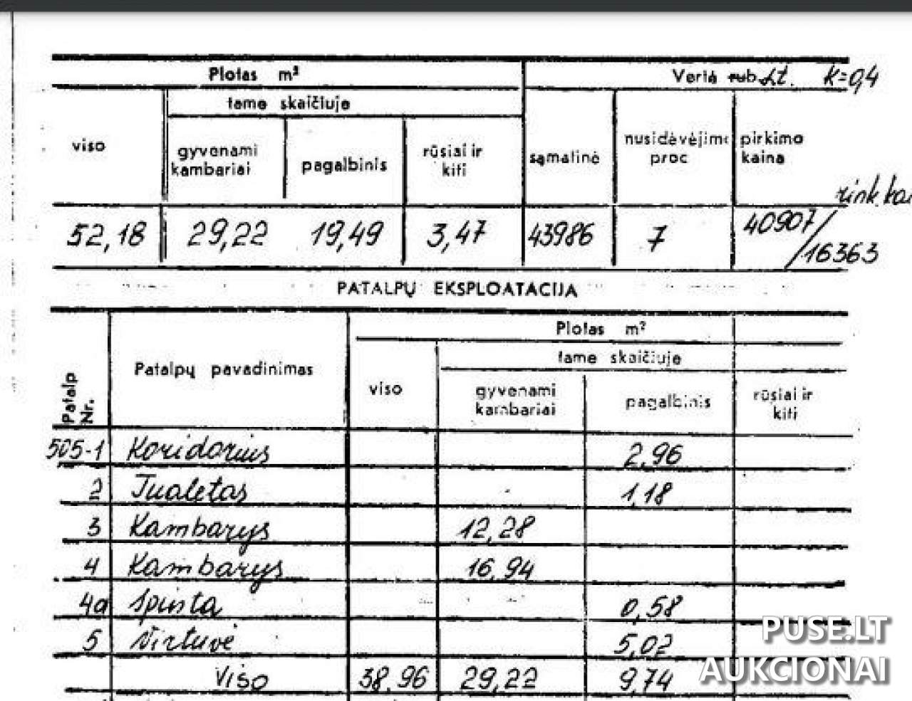 Butas Patalpos/Butai Masčio g. 34, 87146 Telšiai, Telšių miesto sen., Telšių r. sav. 1