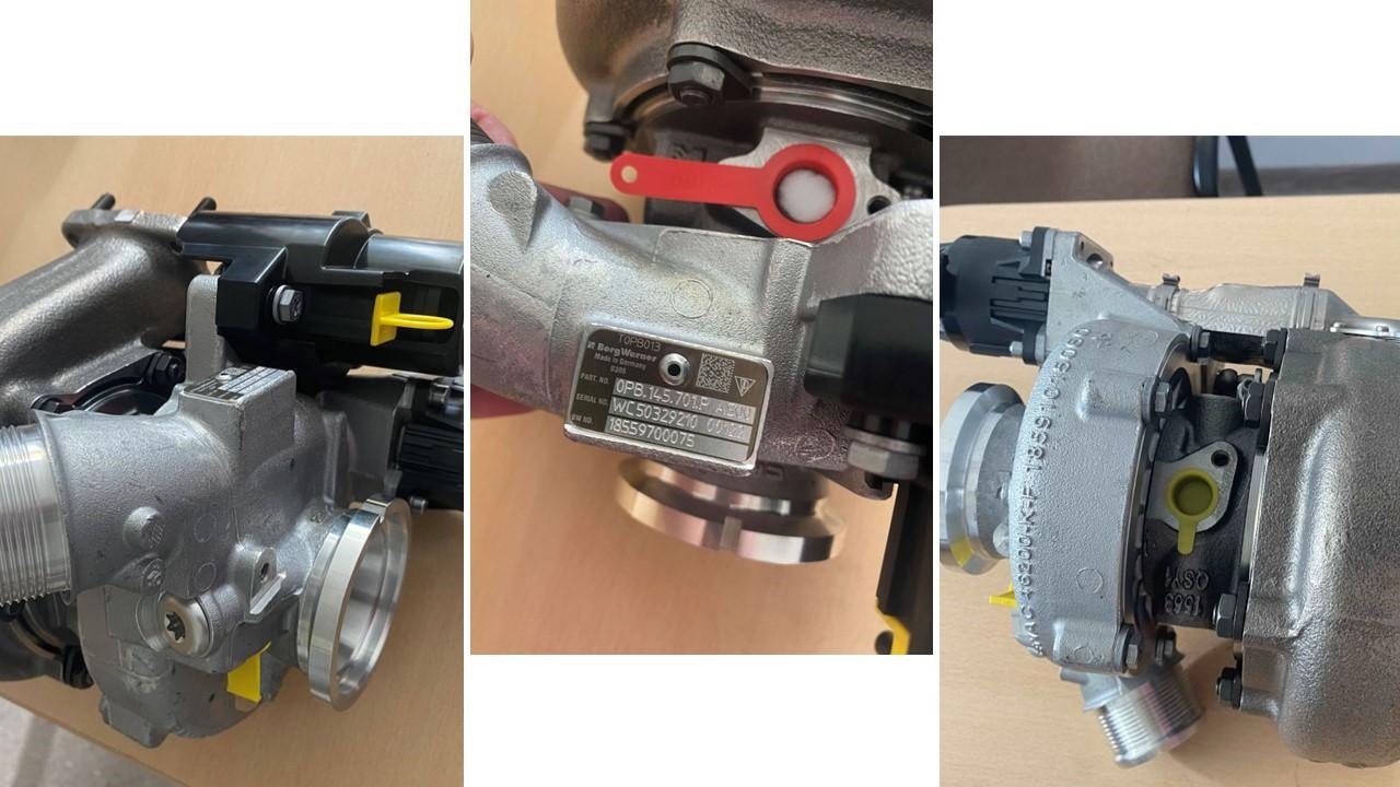 Automobilio Porsche detalė ? turbina. Kitas turtas 1