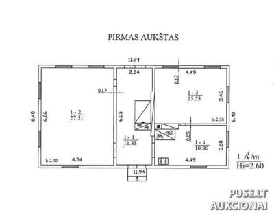 Gyvenamasis namas su ūkiniu pastatu Panevėžio rajone, Švenčiuliškiuose, pradinė kaina 3060 EUR