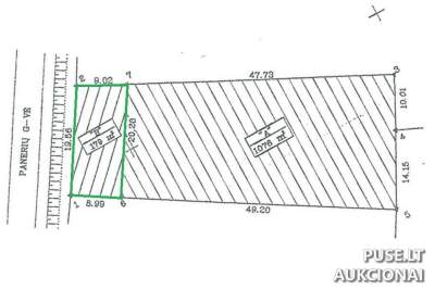 Žemės sklypo dalis Kaune, Panerių g. 310, pradinė kaina 4450 EUR, nemokumo procedūra