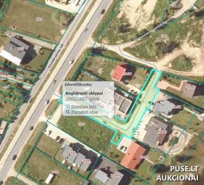 100/1399 dalis žemės sklypo Panerių g. 310, Kaune, su 658 EUR pradine kaina