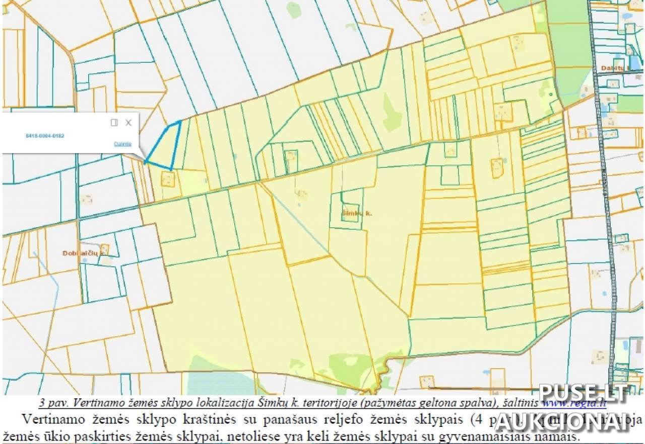 Žemės sklypas Sklypai Šimkai, Gelgaudiškio sen., Šakių r. sav. 2