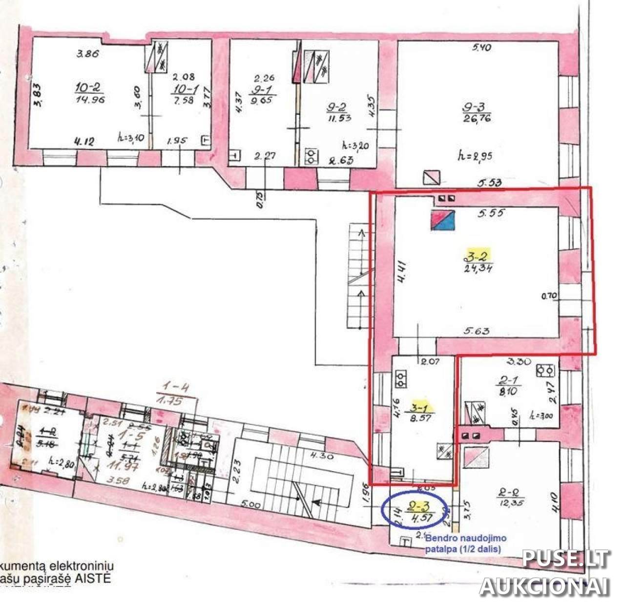Butas Patalpos/Butai Pylimo g. 40, 01136 Vilnius, Vilniaus m. sav. 7
