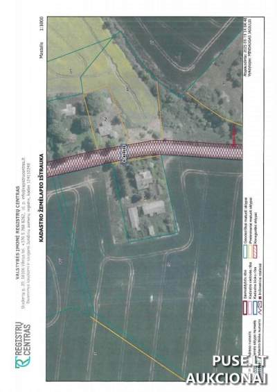 Parduodama 1/3 žemės ūkio sklypo dalis Pasvalio r. sav., Užusienio II k., 0.2300 ha, pradinė kaina 2923 EUR