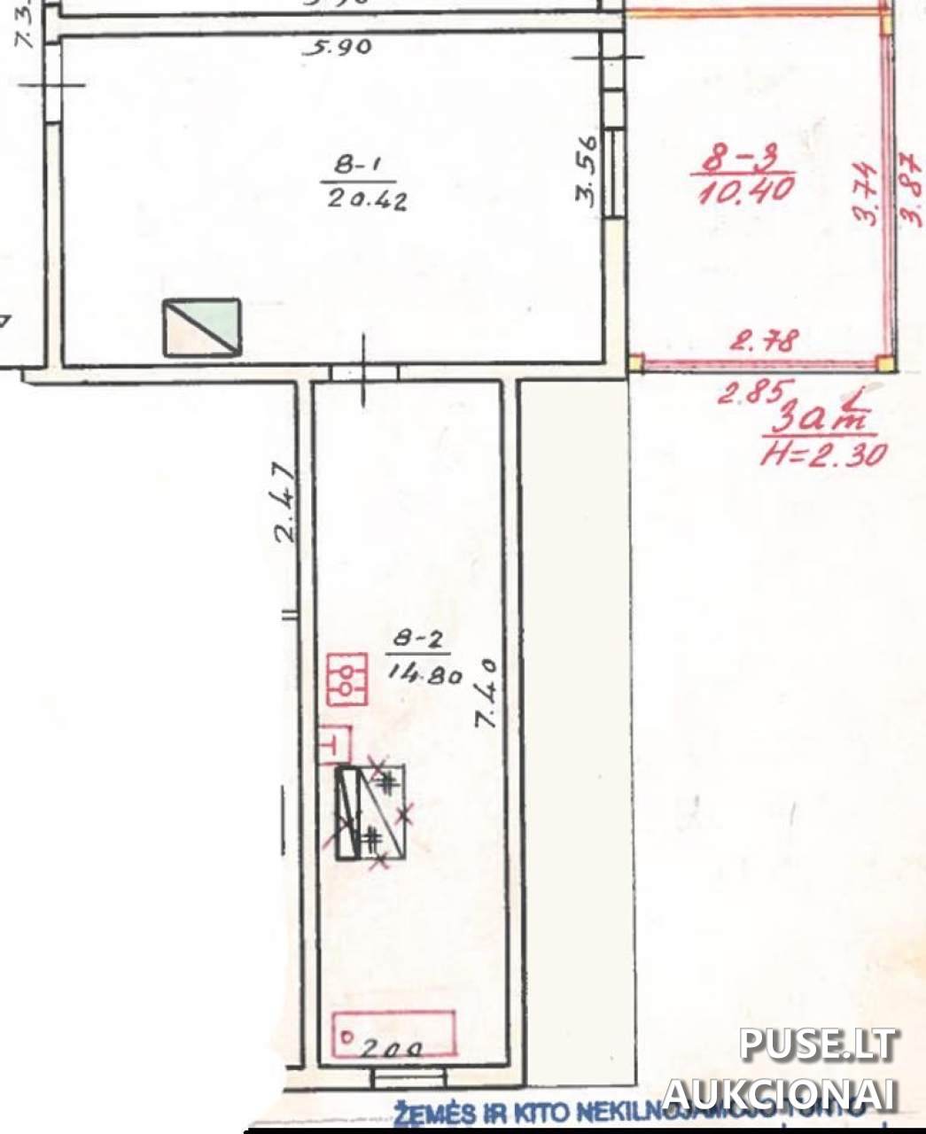 Butas Patalpos/Butai Popieriaus g. 10, 08404 Vilnius, Vilniaus m. sav. 9