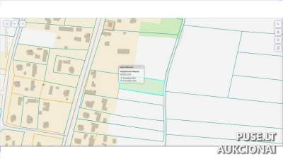 1/4 dalis žemės ūkio sklypo Pasvalio r. Ličiūnų k. pradinė kaina nuo 229 EUR