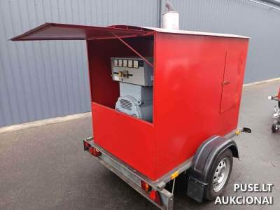 Veikiantis elektros generatorius GEKO 20000 su priekaba Šiauliuose, pradinė kaina 1000 EUR