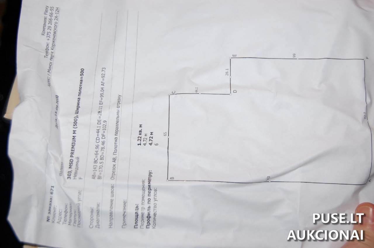 16 kg aliuminio profilių ir 77 kg vinilchlorido plėvelės Kitas turtas 6