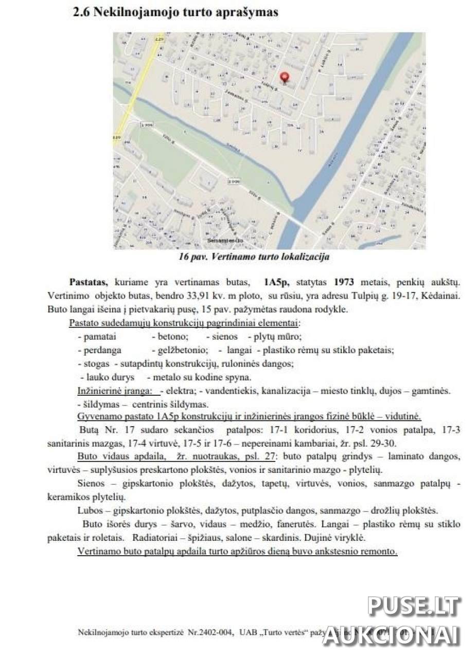 Butas Patalpos/Butai Tulpių g. 19, 57195 Kėdainiai, Kėdainių miesto sen., Kėdainių r. sav. 1