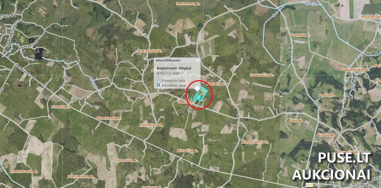 Žemės sklypas Sklypai Šakiai, 75449 Šilalės r. sav., Lithuania 1