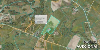 Žemės ūkio paskirties sklypo dalis Šakių kaimo vietovėje, Šilalės rajone, pradinė kaina 2960 EUR