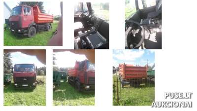 Savaeigis savivartis MAZ 555131 Varėnos rajone, pradinė kaina 3448 EUR - Pakartotinis aukcionas