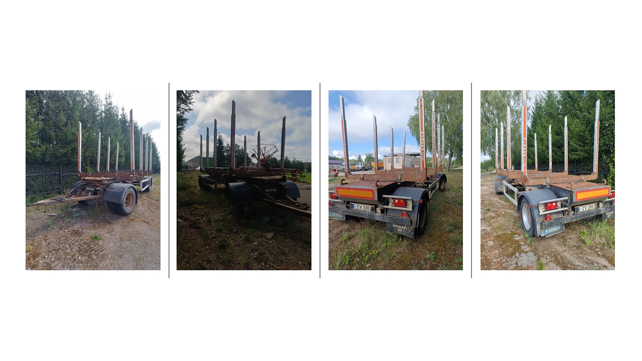 Miškovežio priekaba JYKI V20-TO Inv. nr. 33-124149 Traktoriai, savaeigės mašinos, priekabos, puspriekabės 3