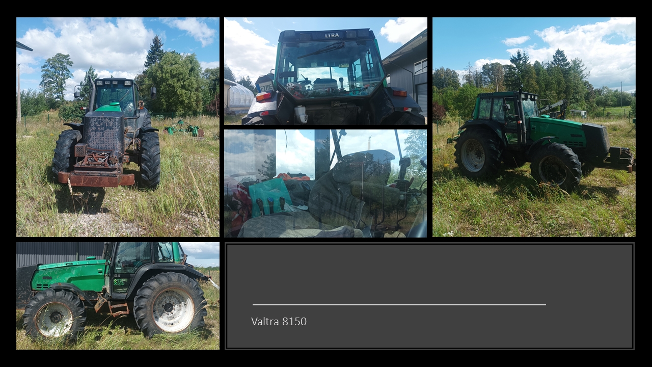 Ratinis traktorius  VALTRA-VALMET 8150 Inv. nr. 13-1636 Traktoriai, savaeigės mašinos, priekabos, puspriekabės 2
