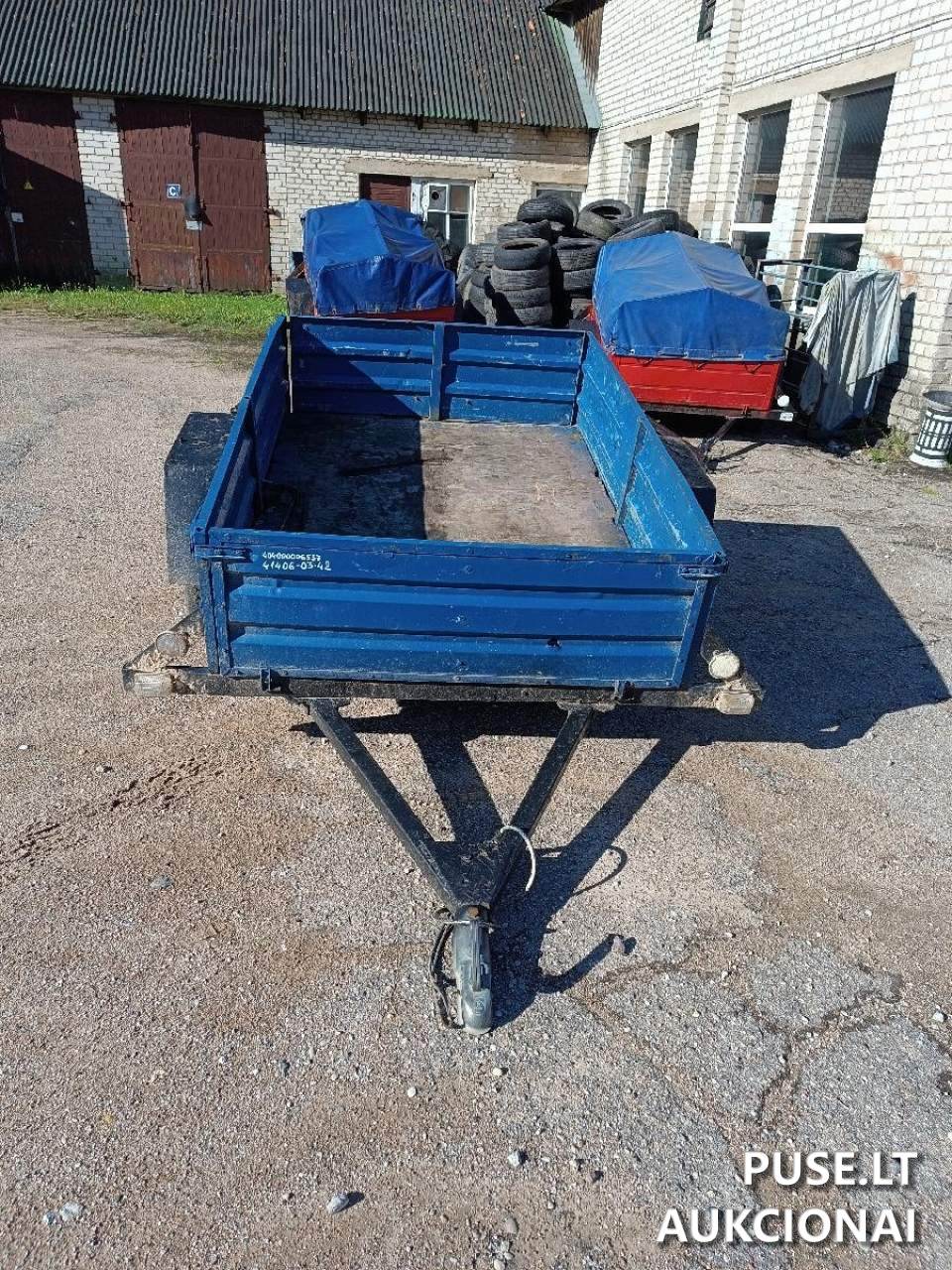 Priekaba iki 0.75 t. BELAZ 81201 Inv. Nr. 404000006537 06-03-42 Traktoriai, savaeigės mašinos, priekabos, puspriekabės 3