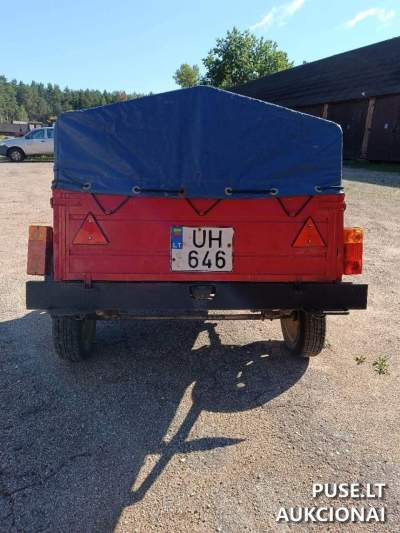 Pakartotinis priekabos BELAZ 81201 aukcionas, pradinė kaina 98 EUR, registracija vasario 20-21 dienomis