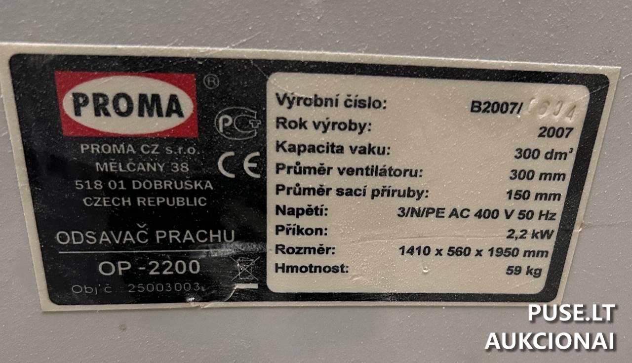 Drožlių susiurbėjas OP-2200 Mašinos ir įrengimai 3