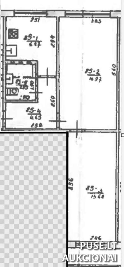 Patalpos butas Kedainiuose Rasos g. 14, 44.42 kv.m, pradinė kaina 29700 EUR
