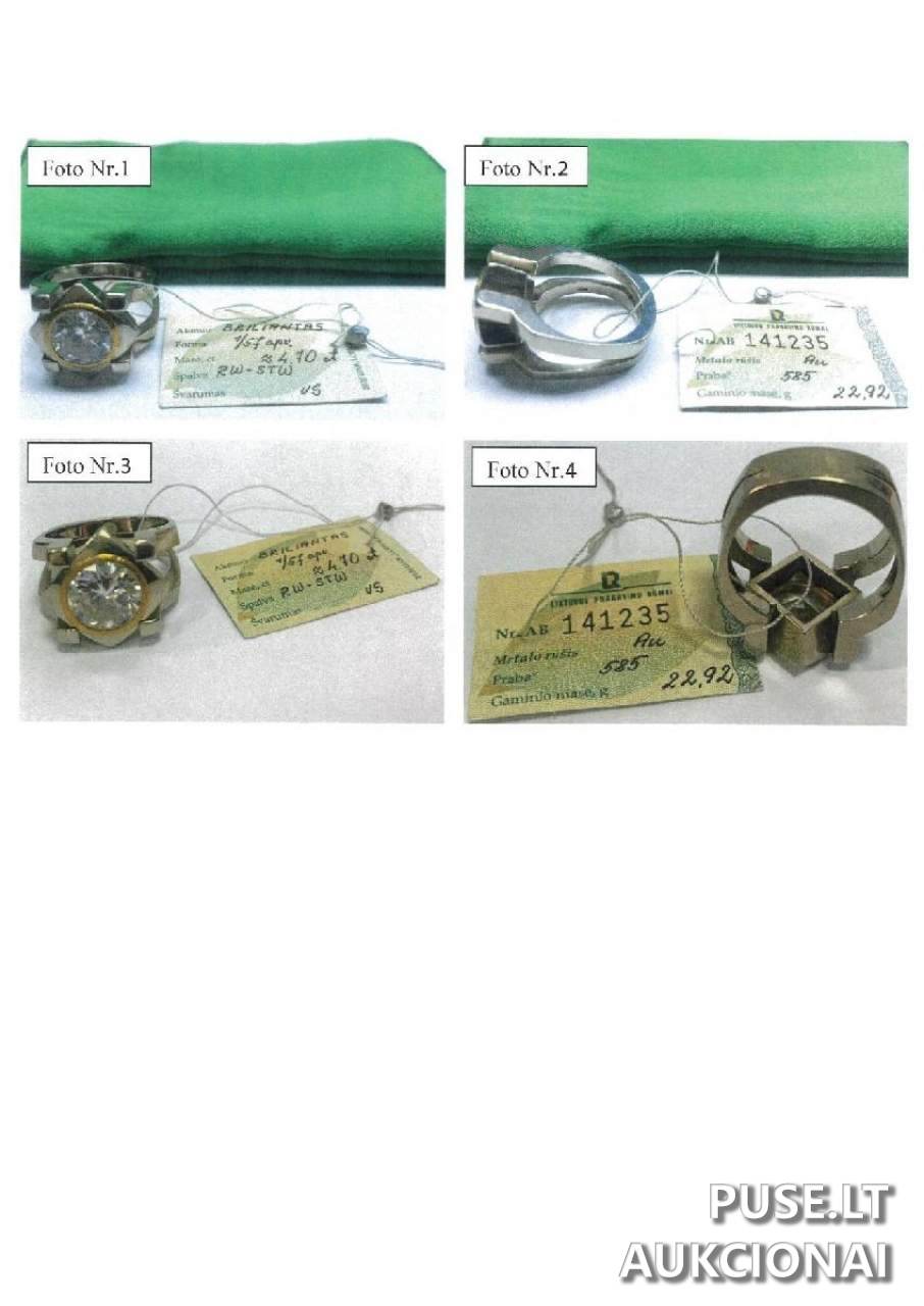 Žiedas iš tauraus metalo su brangakmeniu Kitas turtas 1