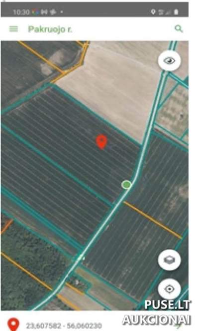 Didelis žemės ūkio sklypas Pakruojo r. sav., Įsonių k., 15.6 ha už 87600 EUR