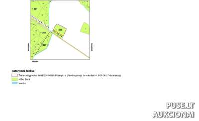 1/2 dalis žemės sklypo Švenčionių rajone, Dalininkų kaimo vietoje, pradinė kaina 3600 EUR