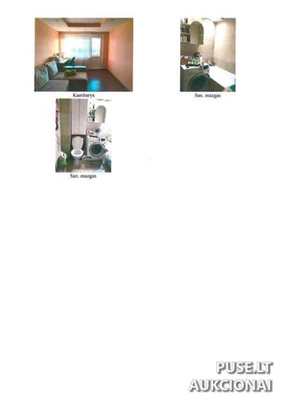 1/2 dalis 2 kambarių buto Radviliškyje, Stiklo g. 10, Kaina 17440 EUR