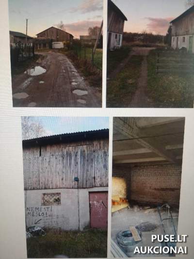 Ūkio pastatas Kauno r. savivaldybėje, Lapių miestelyje, 39 kv.m, pradinė kaina 490 EUR
