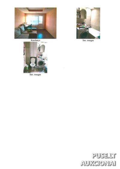 1/2 dalis 2 kambarių buto Radviliškyje, Stiklo g. 10, pradinė kaina 17440 EUR