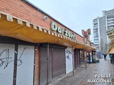 Nuomojamas turgaus paviljonas Vilniuje, Šeškinės g. 30A, su 5 metų nuomos terminu ir 2272 EUR pradine mėnesine kaina