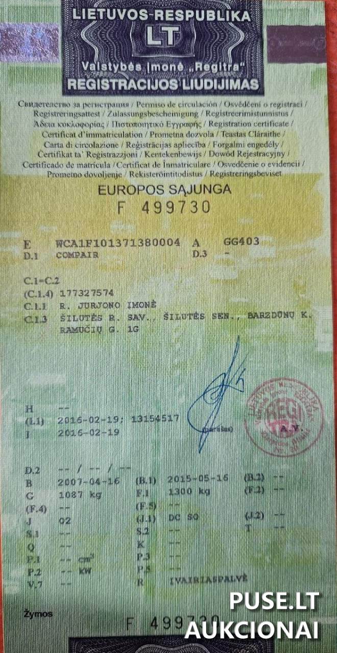 Kompresorius Compair C62 Mašinos ir įrengimai 1