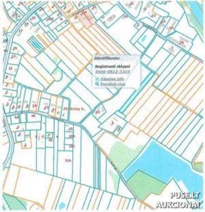 Žemės ūkio paskirties sklypas Tauragės r. sav., Mažonų k. 1/1 dalis, pradinė kaina 1920 EUR - Antstolio aukcionas