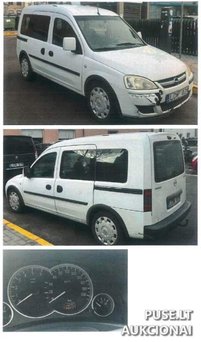 OPEL COMBO-C keleivinio automobilio aukcionas už pradinę 1040 EUR kainą