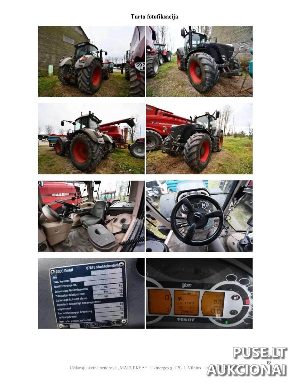 Ratinis traktorius Fendt, 936 Vario, v/n T6385B, id. kodas5000479950, registracijos numeris-0176706, 2007 metai. Traktoriai, savaeigės mašinos, priekabos, puspriekabės 1