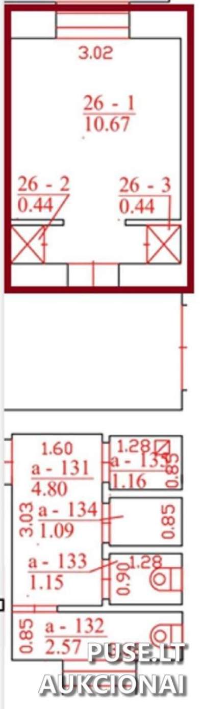 Patalpos/Kambarys Kėdainių r. sav. Akademijoje, Stoties g. 11, 600 EUR pradinė kaina