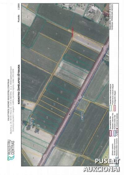 Žemės ūkio paskirties sklypas Pakruojo rajone, Stačiūnų kaime, 0.26 ha, pradinė kaina 1200 EUR