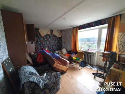 Parduodamas 1/1 dalies butas Tauragės rajone, Eičių kaime, 44.49 kv.m, pradinė kaina 3500 EUR