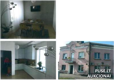 Turtinių teisių dalis bute ir ūkiniame pastate Skaudvilėje, Turgaus g. 1, pradinė kaina 11400 EUR