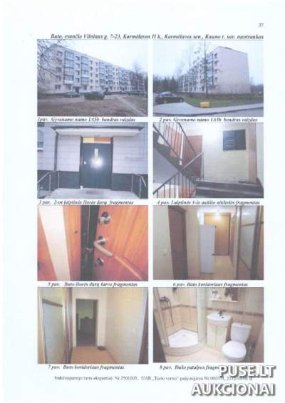 Parduodama 1/2 dalis 2 kambarių buto Karmėlavoje, Kauno r. sav., 24880 EUR pradinė kaina