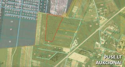 3.6 ha žemės ūkio paskirties sklypas Kauno rajone, Ražiškių kaime, pradinė kaina 166000 EUR