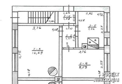 Butas Zarasų rajone, Samanių kaime, Jaunystės g. 2-2, pradinė kaina 2000 EUR