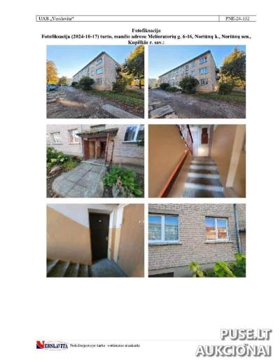 2 kambarių butas Kupiškio r., Noriūnuose, Melioratorių g. 6 už 5680 EUR - Antstolio aukcionas