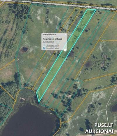 Žemės ūkio paskirties sklypas Utenos rajone, Bikuškio kaime, 0.92 ha už 16000 EUR antstolių varžytynėse