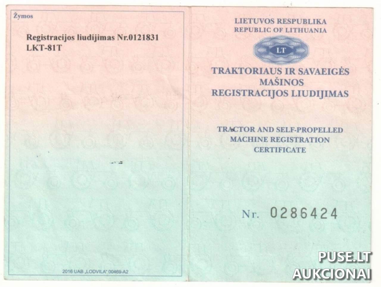 Traktorius LKT 81T Inv. Nr. 03-276 Traktoriai, savaeigės mašinos, priekabos, puspriekabės 3