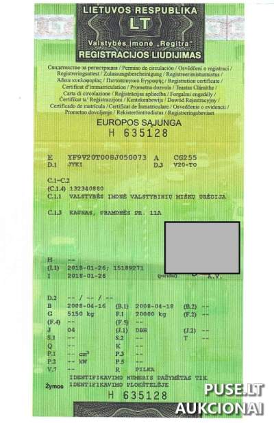 Miškavežio priekaba Jyki V20-TO aukcione nuo 800 EUR, registracija iki 2025-04-01