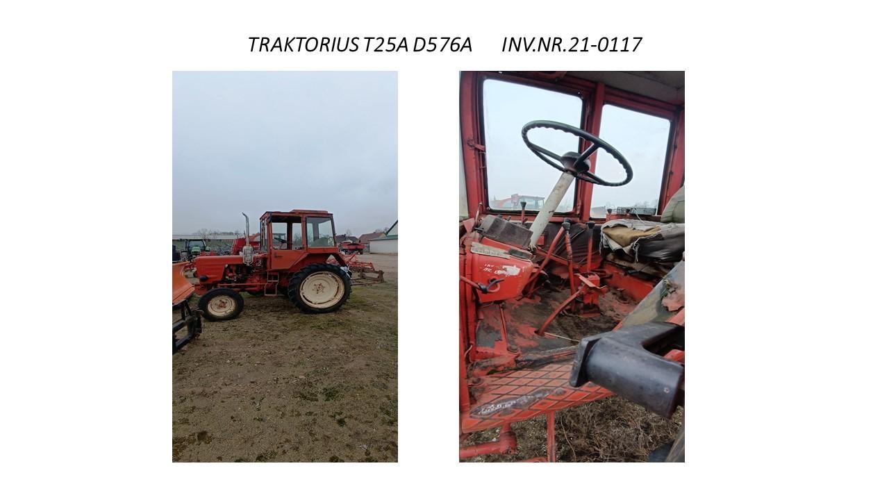 Traktorius T-25 A Inv. Nr. 21-0117 Traktoriai, savaeigės mašinos, priekabos, puspriekabės 2